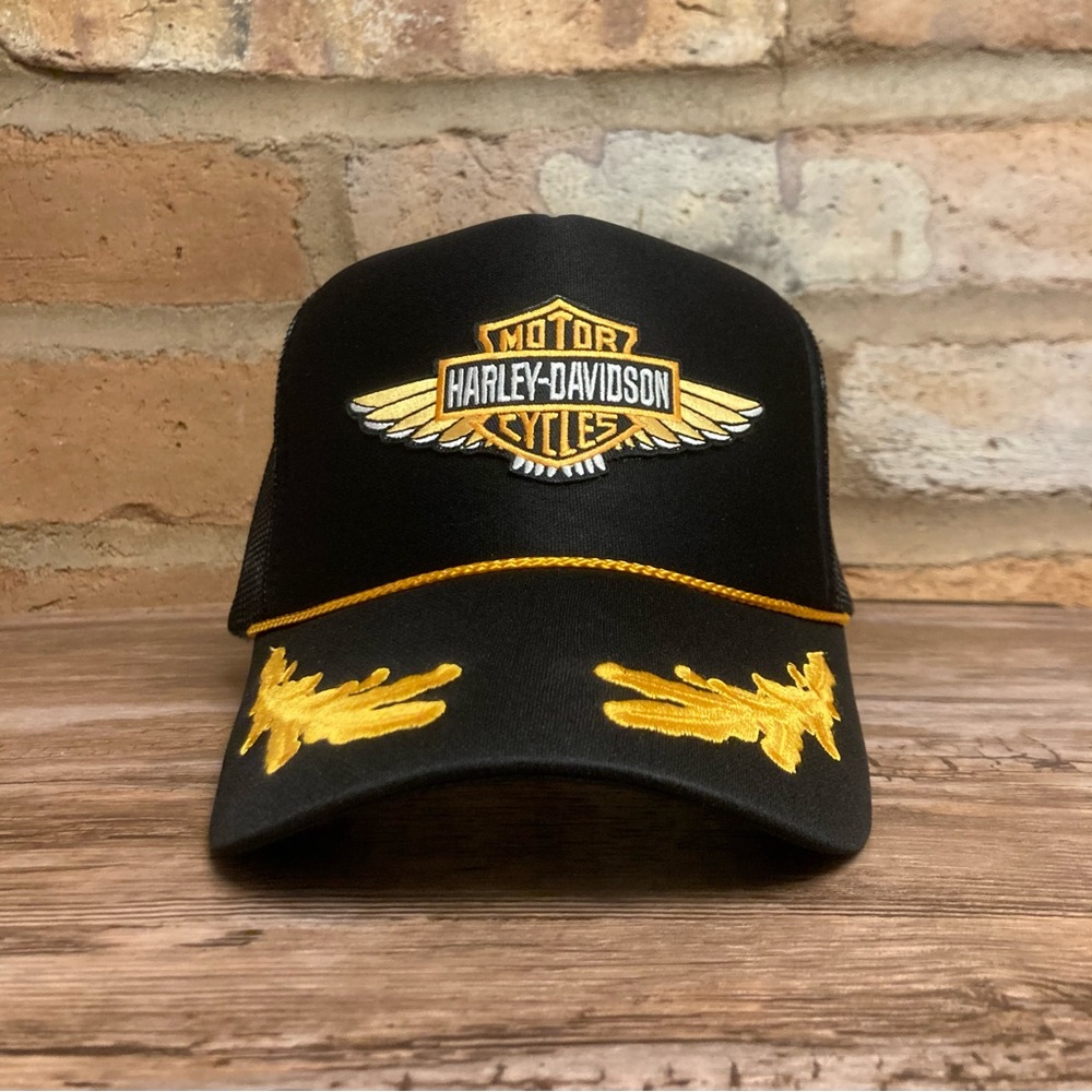 Harley-Davidson Black and Gold Cap